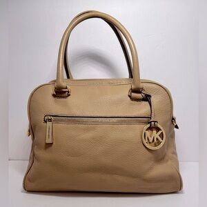 MICHAEL KORS Knox Leather Large Satchel Crossbody Purse